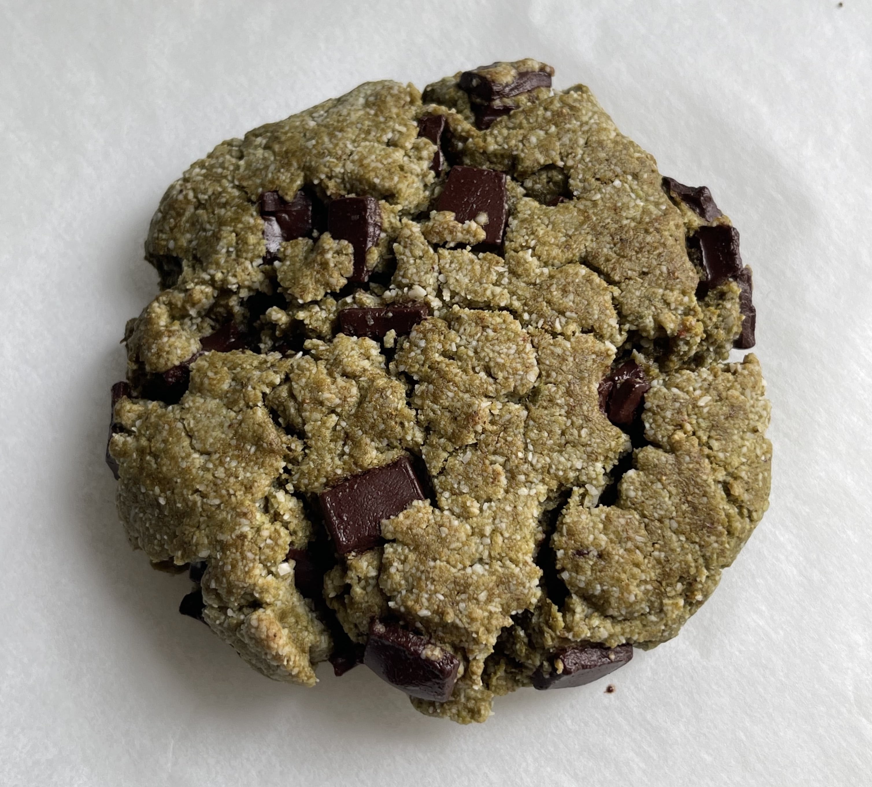 Biscotto matcha zoommato