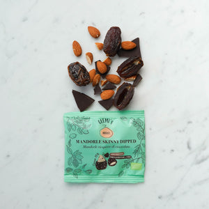 mandorle ricoperte di cioccolato vegano clemi's market ingredienti madorle cioccolato fondente e dattero