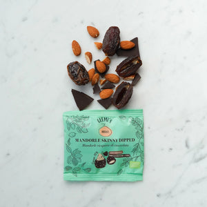 mandorle ricoperte di cioccolato vegano clemi's market ingredienti madorle cioccolato fondente e dattero